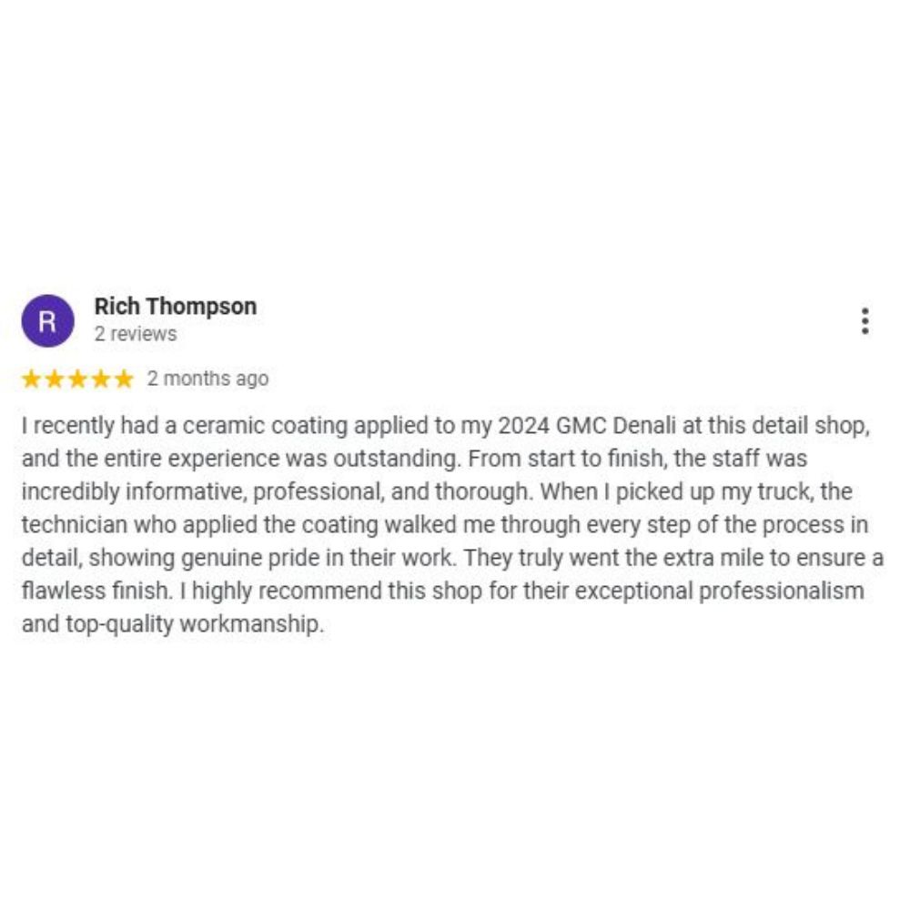 Rich Thompson's Ceramic Coating Review of Diamond Detail